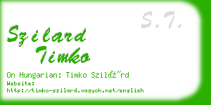 szilard timko business card